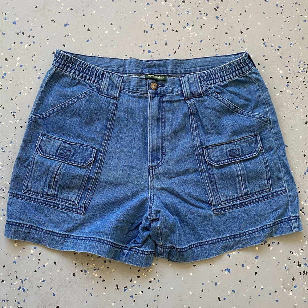 Denim Cargo Shorts